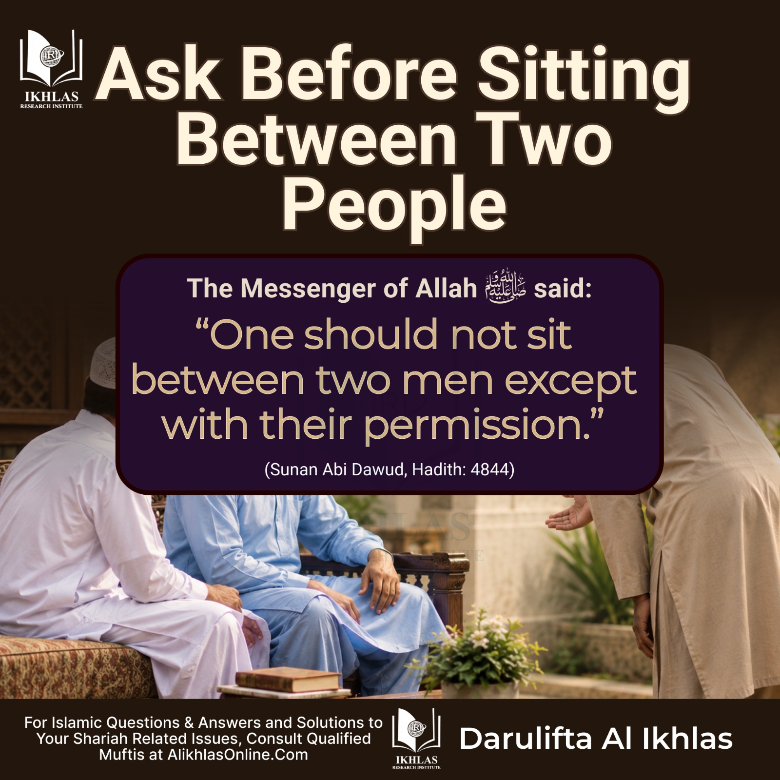 Ask Before Sitting Between Two People