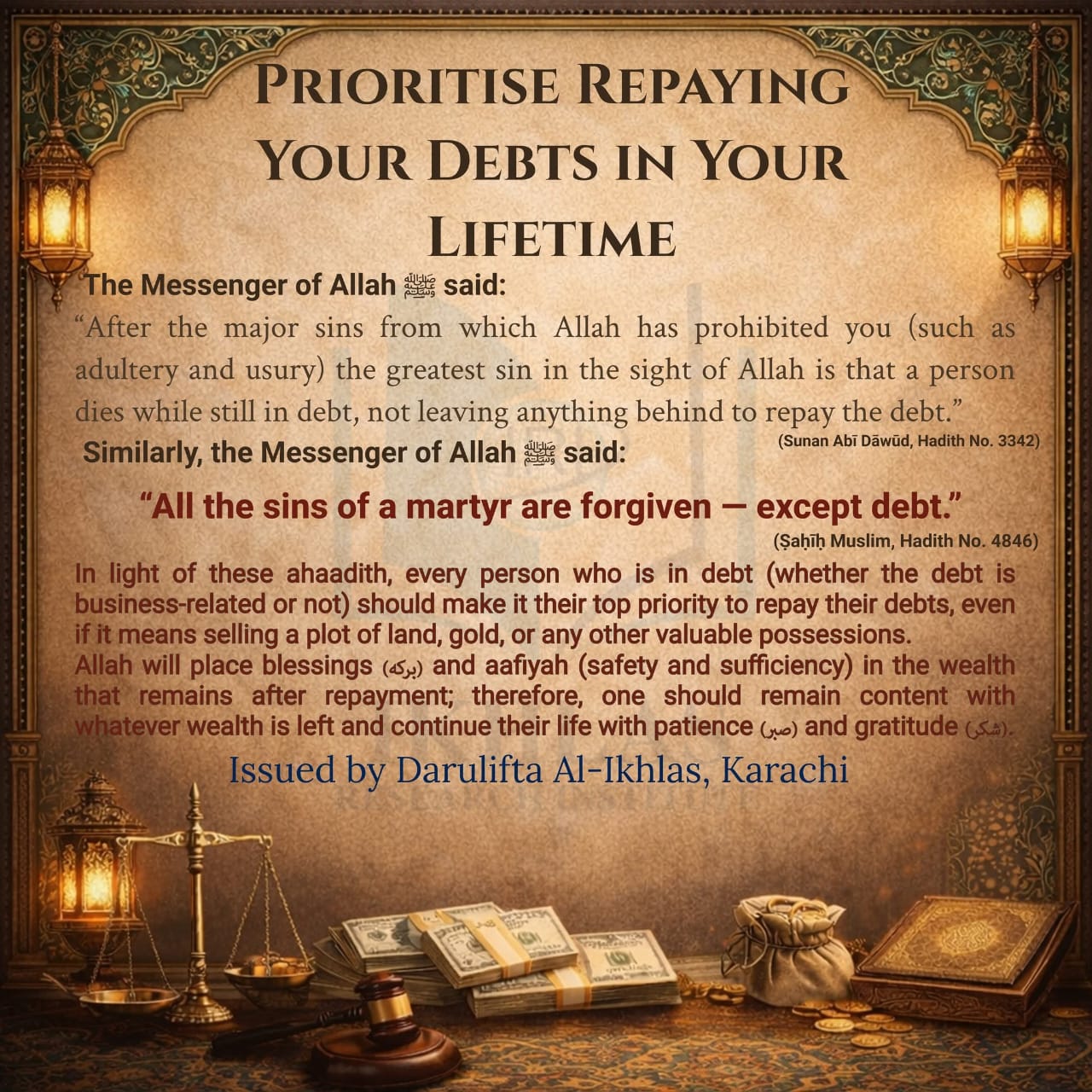 Prioritise Repaying Your Debts in Your Lifetime