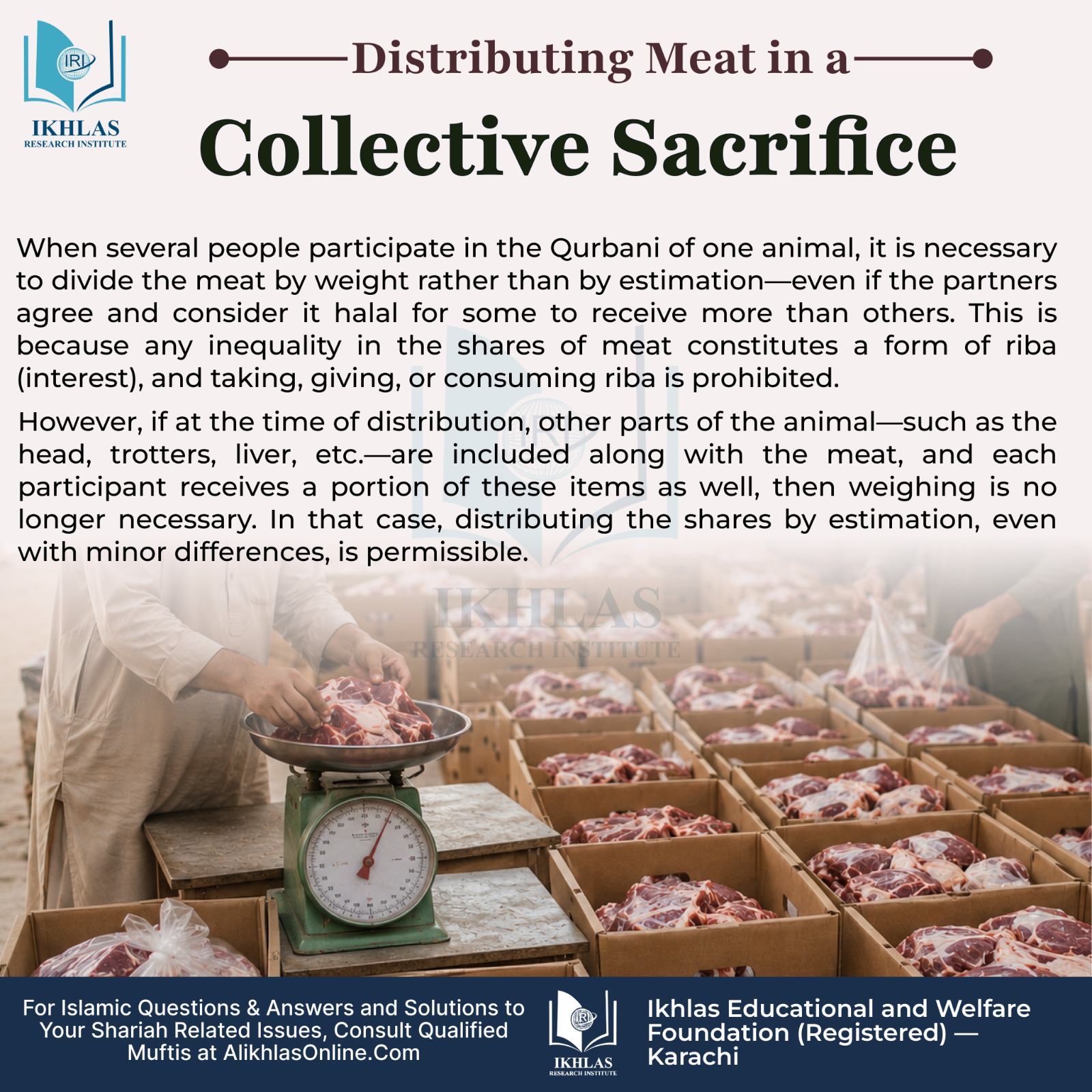 Distributing Meat in a Collective Sacrifice